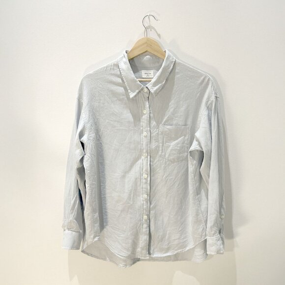 Wilfred Free Relaxed Linen Shirt in Blue Cloud 2XS - Picture 3 of 11